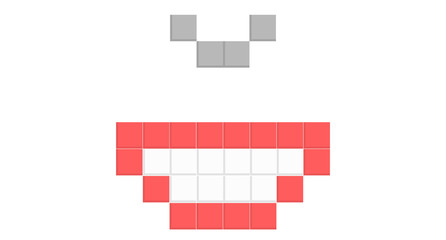 Pixel art smile. For fans of old computer games.