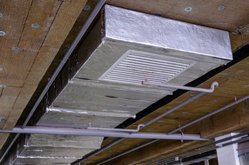 Ceiling insulation, ventilation system air ducts