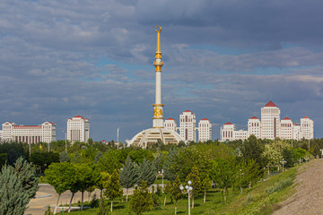 Independence Monument in Ashgabat, Turkmenistan