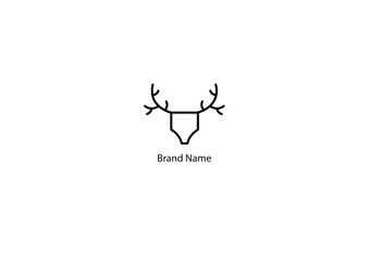 vector illustration of a deer logo