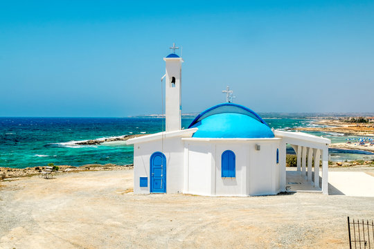 The Church of Saint Thecla on the Mediterranean sea in Ayia NAPA. Cyprus.
