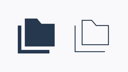 Folder line vector icon. Archive document vector symbol. Organize concept icons set for web design. Modern flat  office paper icon for app design. Portfolio binder minimal flat linear icons