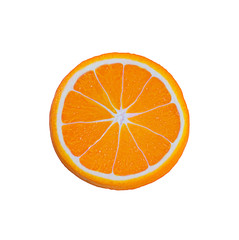 Fototapeta na wymiar Fresh orange slice isolated on white background