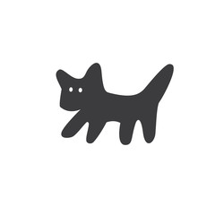 A simple picture of a cat. Minimalistic style.
