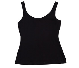 Black female tank top isolated over white, Black tank top tshirt template ready for your own...