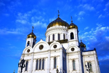 Christ Redeemer cathedral in Moscow. Color photo.