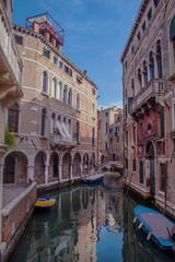Obraz na płótnie Canvas venetian canals and bridges .old city Venice , Italy.