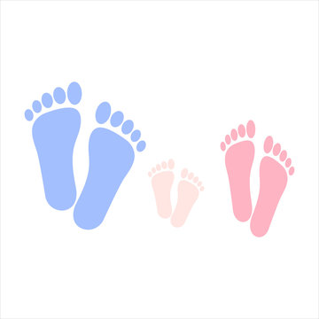 family legs on a white background. EPS10