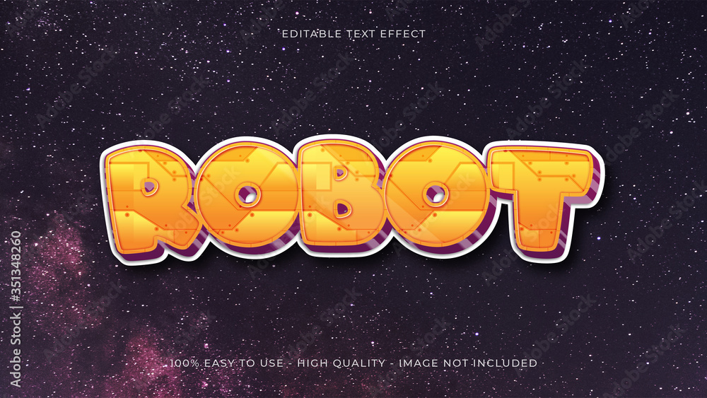 Poster robot editable text effect
