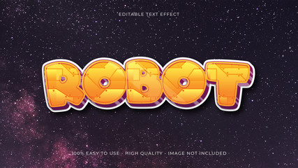 robot editable text effect