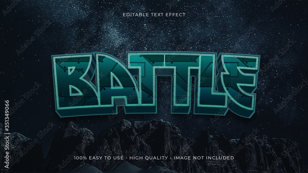 Poster machine editable text effect