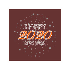Happy New Year 2020 hand lettering