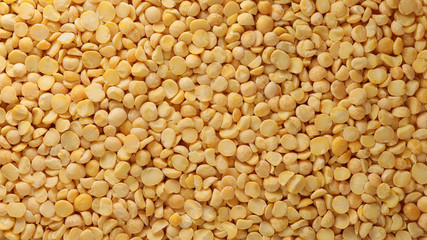 Dried cut yellow pea background