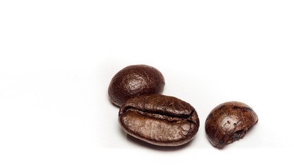 coffee beans photo . roasted coffee beans on a white background