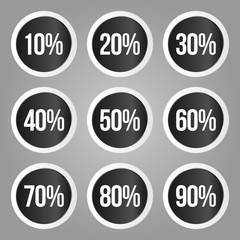 set of sale stickers