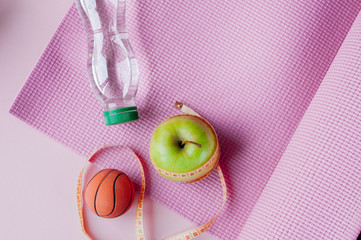 Healthy eating with Workout and fitness dieting ,fitness and weight loss concept, fruit, Vegetable...