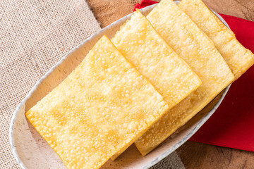 
Traditional Brazilian snack called Pastel