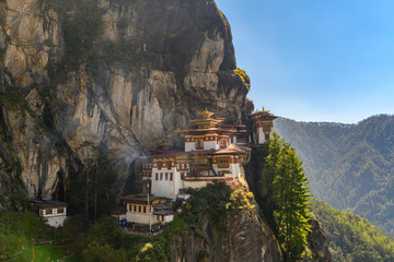 View to Taktsang Palphug Monastery, Paro, Bhutan