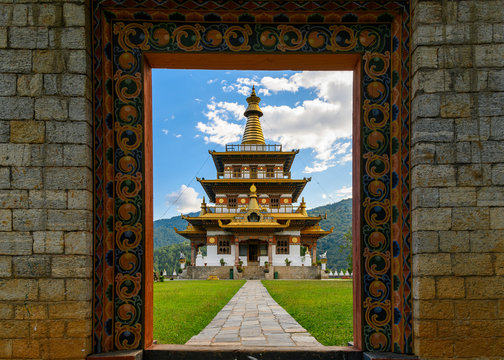 View to Khamsum Yulley Namgyal Temple, Bhutan
