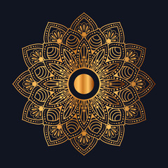 Luxury mandala background with golden arabesque pattern arabic islamic east style 