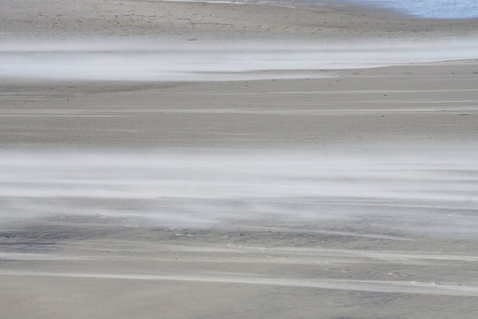 Germany, Schleswig-Holstein, Sankt Peter-Ording, Wind?kicking?up?beach sand