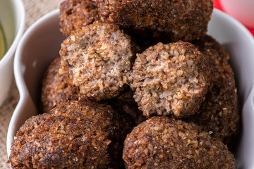 
Meat kebab. Very traditional snack in Brazil