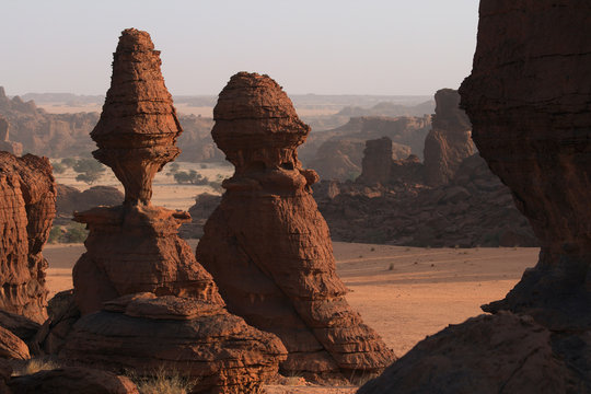 Africa, Chad, View of rock formation at Ennedi range