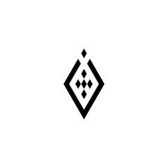 Rhombus abstract vector logo design template. Business, jewelry, fashion concept. Luxury symbol