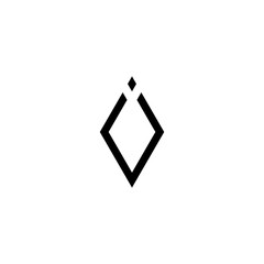 Rhombus abstract vector logo design template. Business, jewelry, fashion concept. Luxury symbol