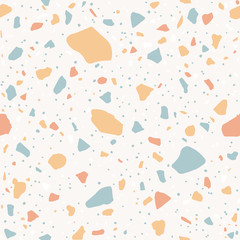 Terrazzo seamless pattern - pastel background design