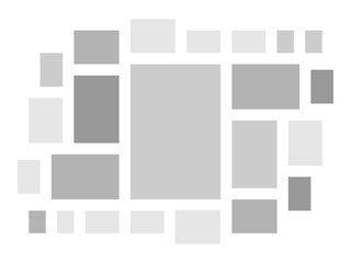 Mood board template collage frames for photo or illustration. Vector frame for photographies and pictures, Creative photo collage or puzzle. Vector board template montage.