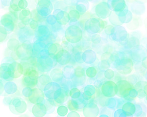 Abstract background with green blue flash round dots. Transparent air bubbles circles background wallpaper backdrop. Colorful bright sparkling circle blurred gradient