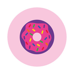 sweet donut icon, block style