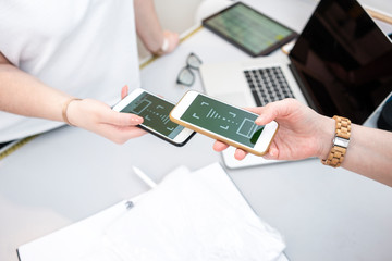 Seamstress working in tailor shop