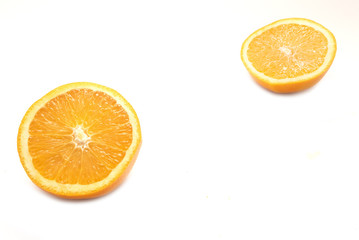 Orange cut haft isolated on white background. With clipping path.
