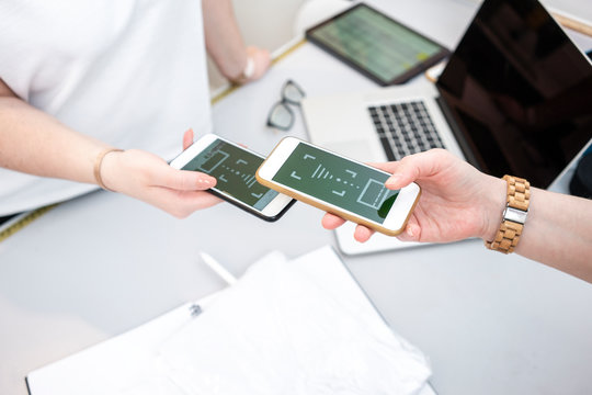 Seamstress working in tailor shop