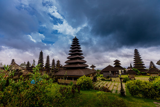 The Besakih Temple, the largest and holiest temple of Hindu religion in Bali, Indonesia, Southeast Asia, Asia