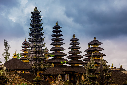 The Besakih Temple, the largest and holiest temple of Hindu religion in Bali, Indonesia, Southeast Asia, Asia