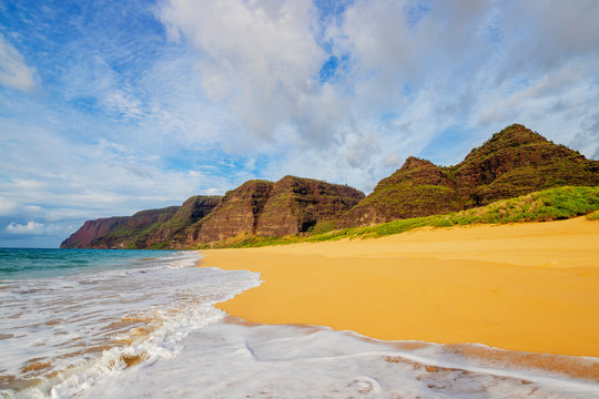 Polihale State Park beach, Kauai Island, Hawaii, United States of America, North America