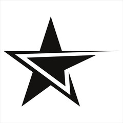 black and white star