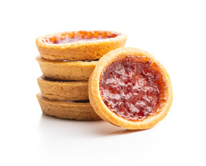Sweet biscuits with strawberries jam