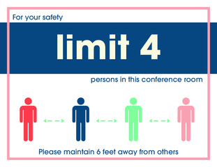 Limit 4 Persons in this Conference Room