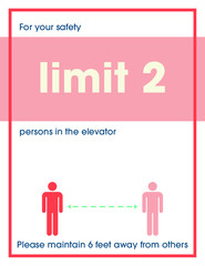 Limit 2 Persons in the Elevator
