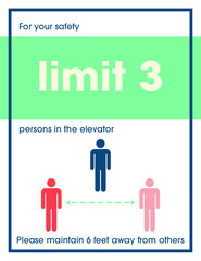 Limit 3 Persons in the Elevator