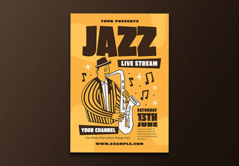 Jazz Live Stream Event Flyer Layout