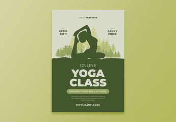 Online Yoga Class Event Flyer Layout