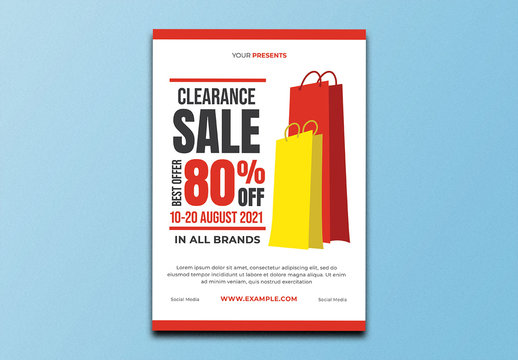Clearance Sale Event Flyer Layout