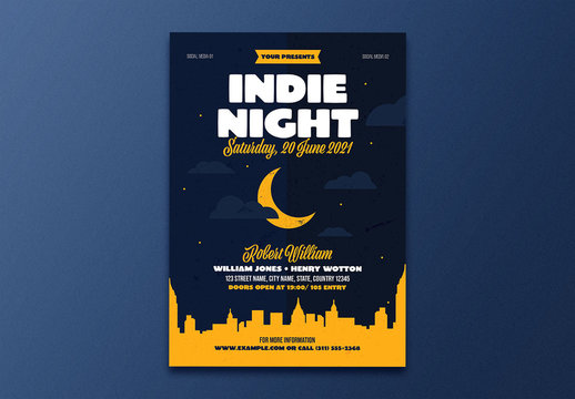 Indie Night Event Flyer Layout