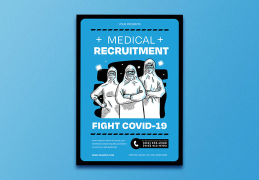 Medical Recruitment Covid19 Flyer Layout