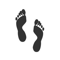 Two footprint / foot print flat icon for apps and websites
